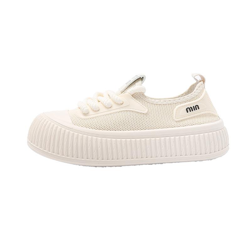 Temperament Soft-soled Little White Shoes Women's Summer New Breathable Versatile Student Board Shoes Non-slip Thick-soled Casual Sports Shoes