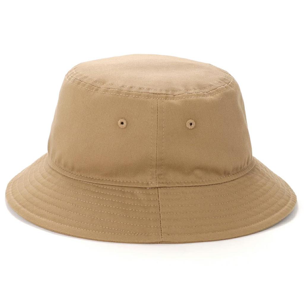 New Era KHA WHI Twill Cotton Bucket Size 22J BUCKET-01 Hat, Khaki, S/M,