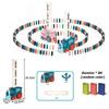 80pcs Domino Set Toys Fun Automatic Laying Domino Train Building Blocks (Blue)