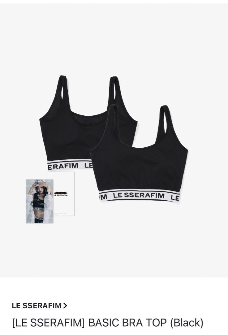 

[Б/У] БАЗОВЫЙ БРА-ТОП LE SSERAFIM ЧЕРНЫЙ S