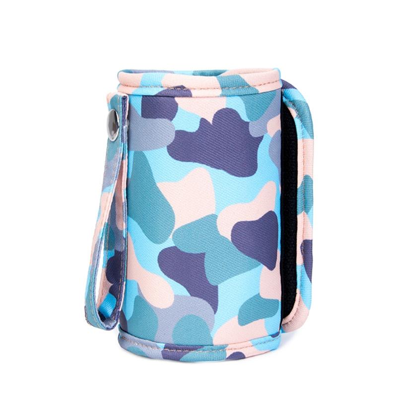 

USB подогреватель детских бутылочек, портативный подогреватель молока для путешествий, бутылочка для кормления, нагревательная крышка, изоляционный термостат, еда синий