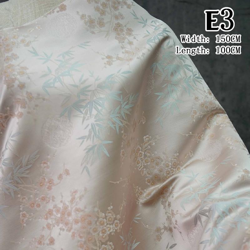 1M Butterfly Jacquard Satin Fabric For Sewing Chinese Hanfu Dress Cheongsam Bag Pillowcase Apparel Material Brocade Fabric