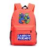 Rainbow Friends Cartoon School Backpack Kids Boys Girls Lightweight Oxford Fabric Bookbag With Ergonomic Shoulder Straps