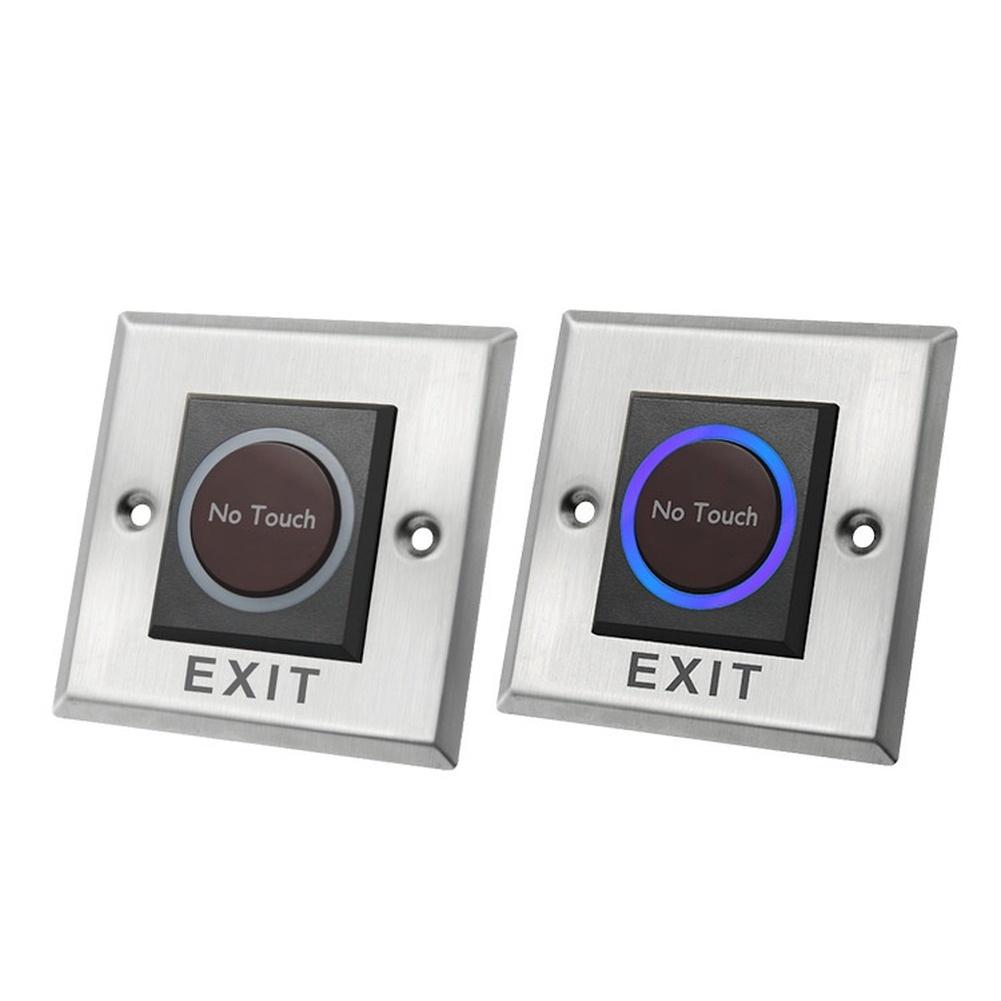Infrared Induction Exit Switch 86mm Stainless Steel Touchless Control Switch for Access Control Systems DC 12V 24V China Mainland