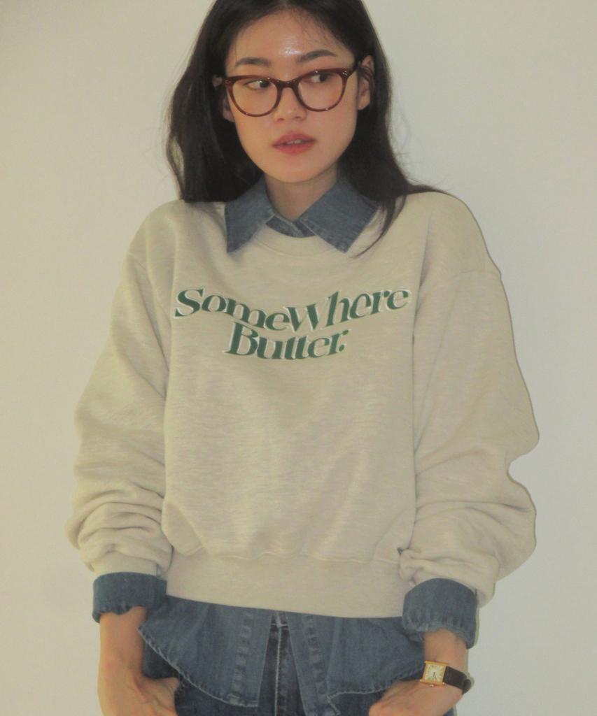Sseomweeobeoteo New Wave Logo Sweatshirt - Oatmeal