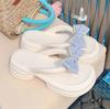 Cute bow and flip flops for students, casual wear on the beach, sandals for women, summer