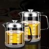 Bouteille à huile en verre borosilicaté avec filtre Grande capacité Récipient de stockage pour huile de friture