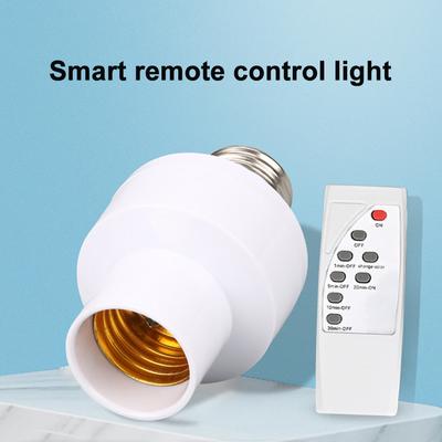 E27 Socket Lamp Base Wireless Infrared Remote Control Lamp Holder AC 85-265V Baby Bedroom Timer Switch For LED Bulb Light