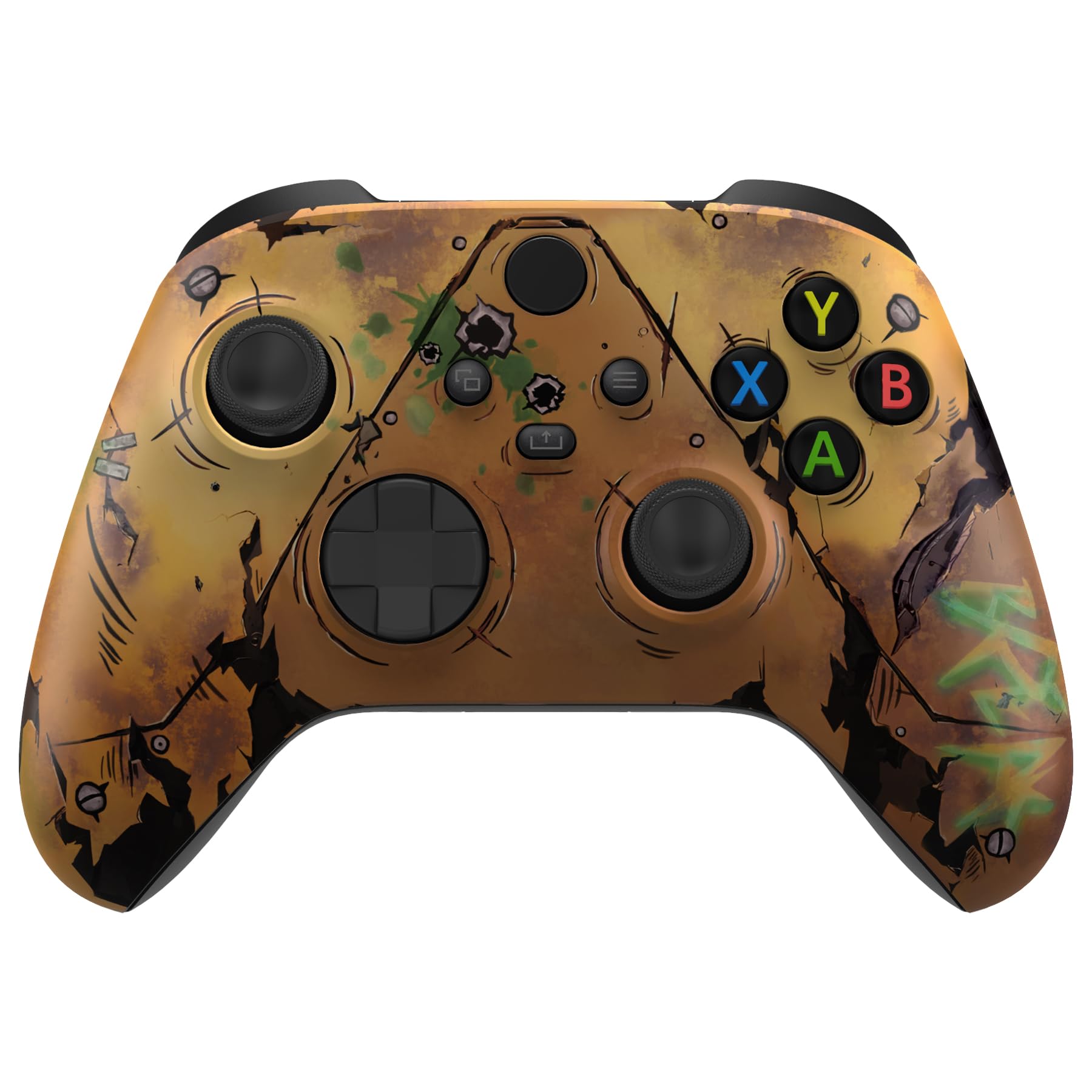 

custom front housing shell for Xbox Series featuring a mildly cover faceplate for Xbox Series and Xbox Core not eXtremeRate s X/S, horror-inspired