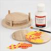 Disques décoratifs en bois avec support - Creotime - 6 pièces - Blanc - Salon - Bois - Enfant - Mixte