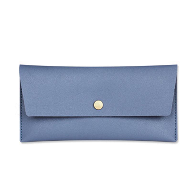 Sofort verfügbar Koreanischer Stil Damen Mehrfarbige Leder-Clutch & Münzbörse mit Kartenhalter
