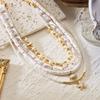 4Pcs/Set Multilayer Starfish Pendant Necklace Boho Clavicle Chain Vintage Seashell Choker  Gifts