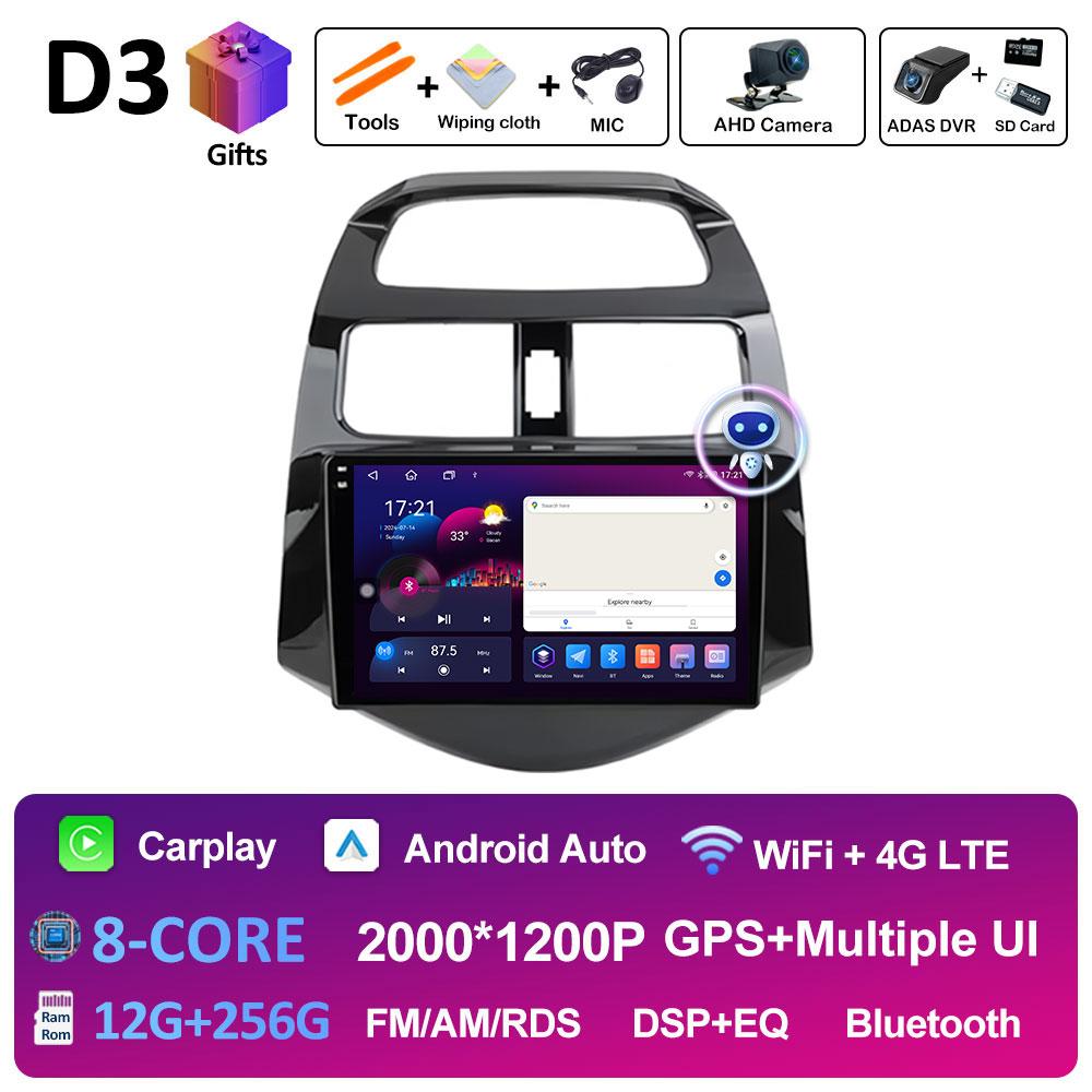 Android 14 Car Video For Chevrolet Spark Beat Matiz Creative 2010 2011 2012 2013 2014 Radio Player GPS Navigation Auto Tools 4G