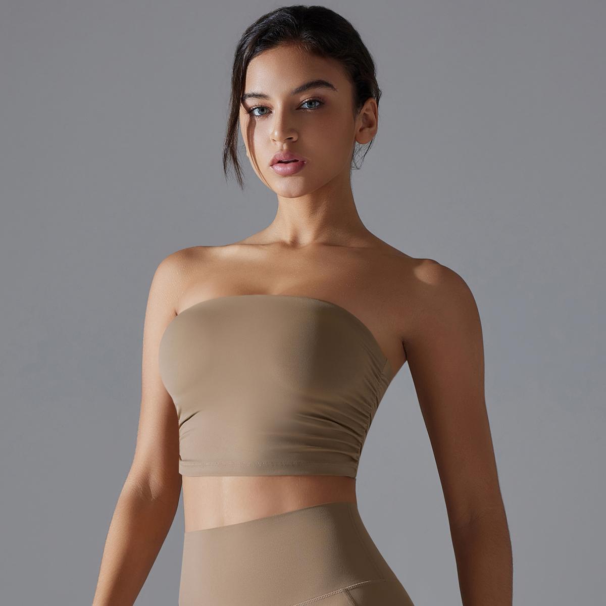 Auroth Женский Спортивный Фитнес Бюстгальтер С Открытой Спиной Тренировки Бег Спортивный — фото 15