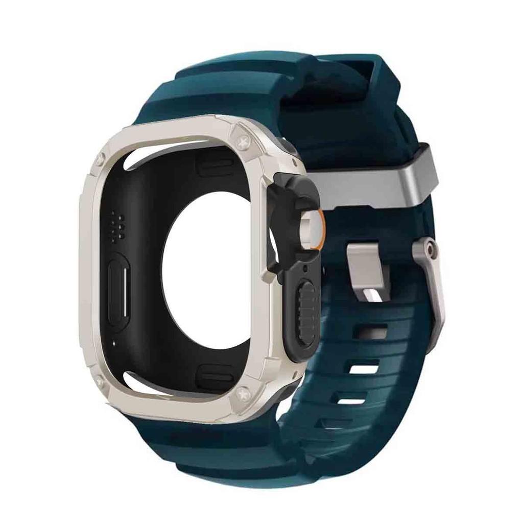 Silicone Strap+TPU PC Case For Apple Watch Ultra 3 2 1 49mm for iWatch Series 11 10 46mm band for Iwatch 9 8 7 6 5 4 45mm 44mm