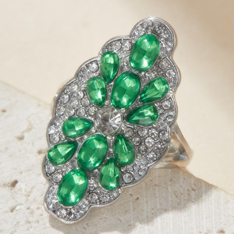 

Luxurious Sparkling Zircon Irregular Ring, Women s Fashion Trend Holiday Party Accessories Zircon Gifts 6