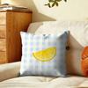 Striped Watercolor Fruits Cushion Cover Soft Short Plush Pillow Cover Smooth Cozy Texture Aesthetic Cushion Case Home Decor