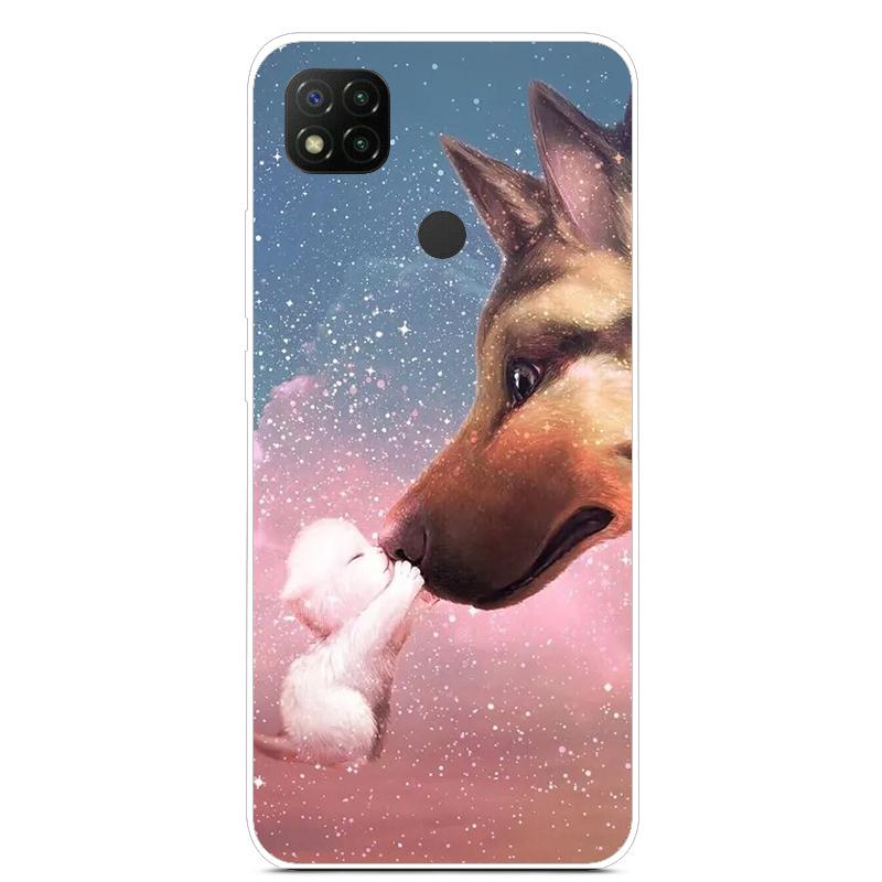 Cute Art Line Daisy Case For Xiaomi Redmi 9C Phone Case Slim Tpu Back Cover For Xiaomi Redmi 9C 9 C NFC Funda PocoC3 Soft Bumper
