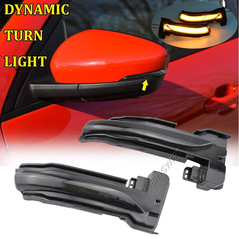 BINGWFPT For Ford Kuga Escape 2019 2020 2021 2022 LED Turn Signal Flowing Mirror Light Car Accessories Dynamic Blinker