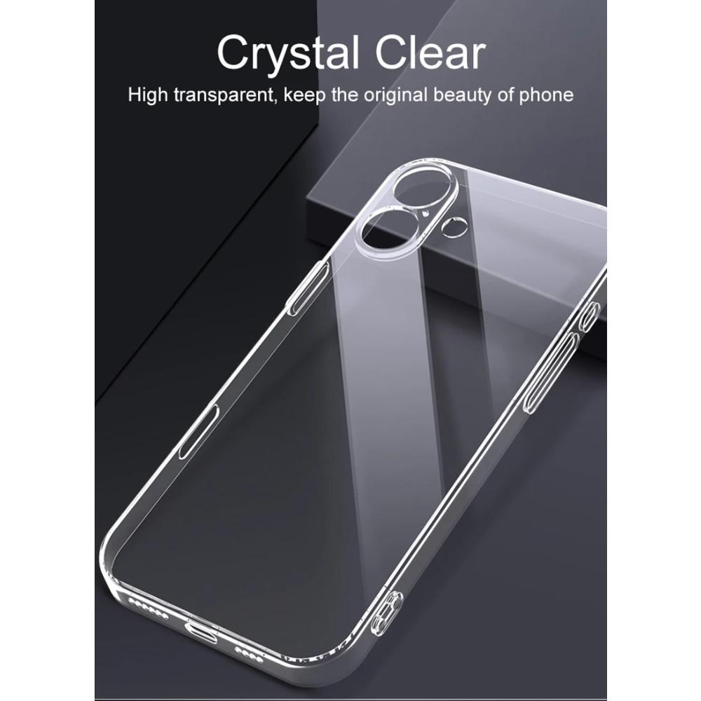 Ultra Thin Silicone Soft Case for IPhone 16 Pro Max Plus Crystal Clear Transparent Full Camera Cover Shell 16pro Promax 16plus