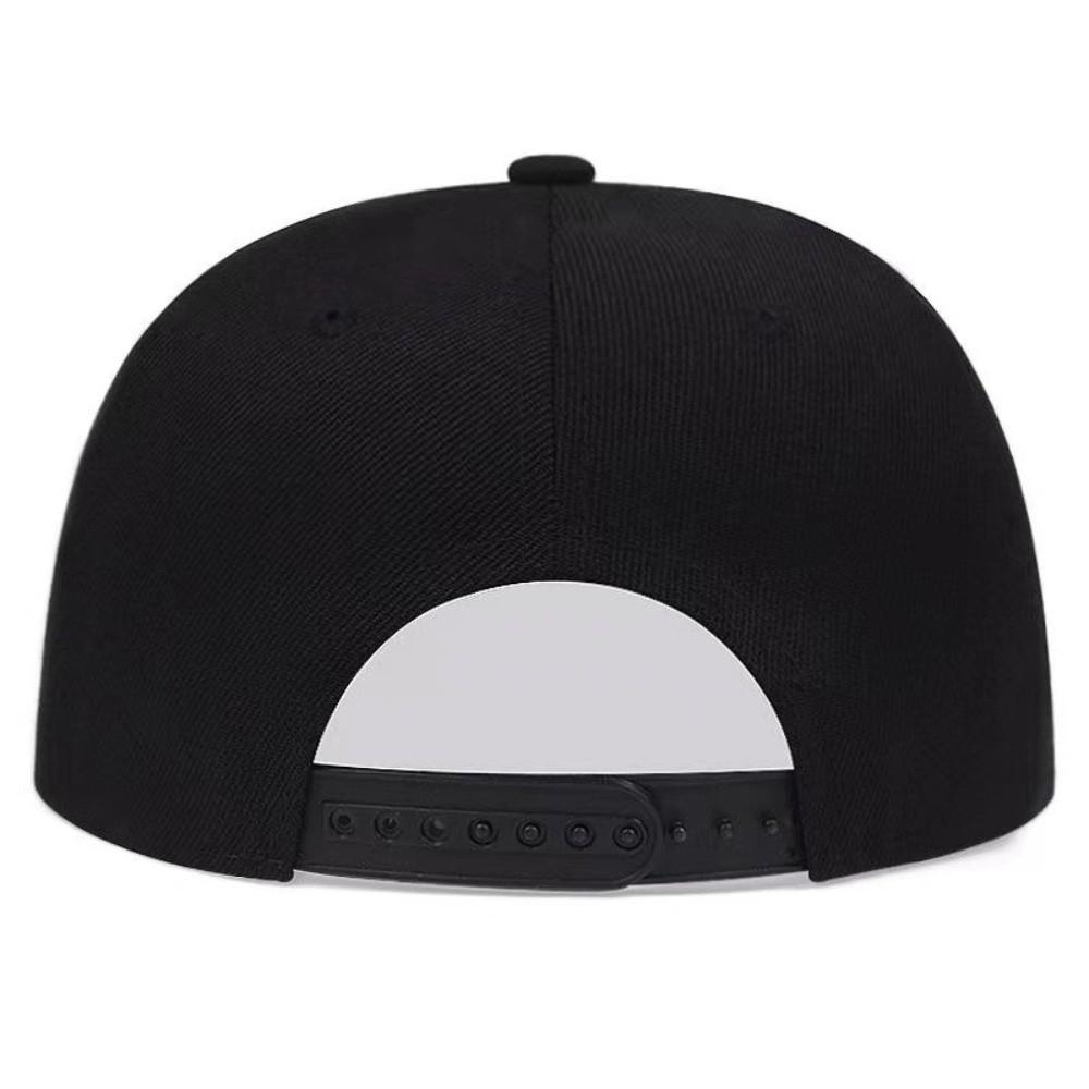 Flat Brim Embroidered Baseball Hat Street Style Hip Hop Hat Trendy Sunshade Hat  Unisex Street Wear