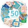 50 Pcs Creative Birthday Decorative Cards - Party Atmosphere Decoration, Blessing Greeting Cards, Scrapbook Sticker Set