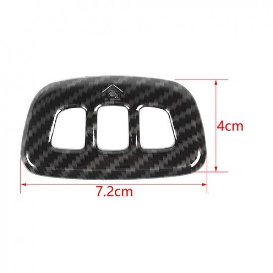 Front Reading Light Switch Cover Trim 1X For Ford Ranger 23-24 ABS Carbon Fiber