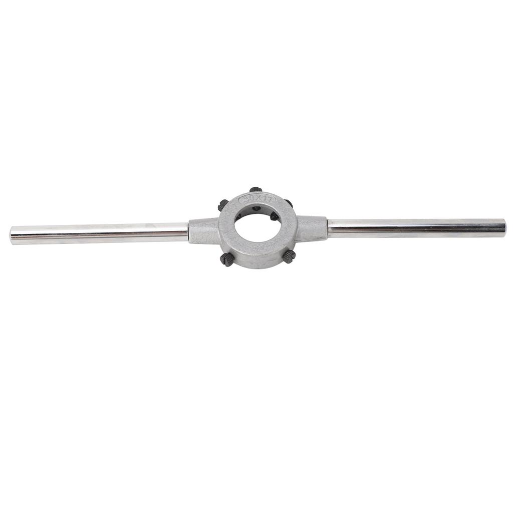 Round Die Wrench Adjustable Die Stock Handle Alloy Steel Hand Die Holder for Thread Processing