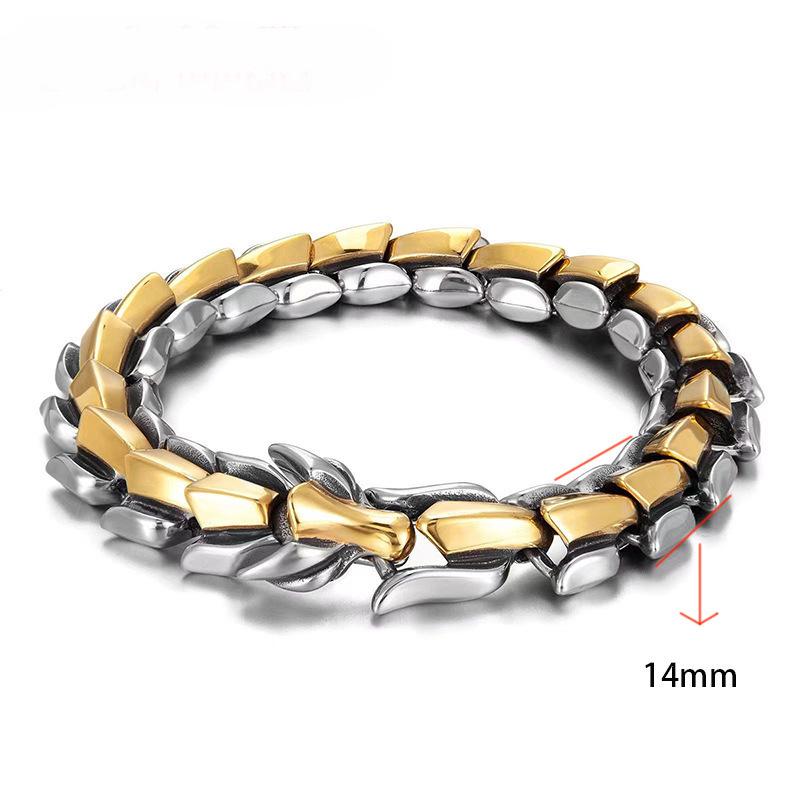 Retro Dragon Head Bracelet: Hip Hop Punk Style for Men, Women & Kids