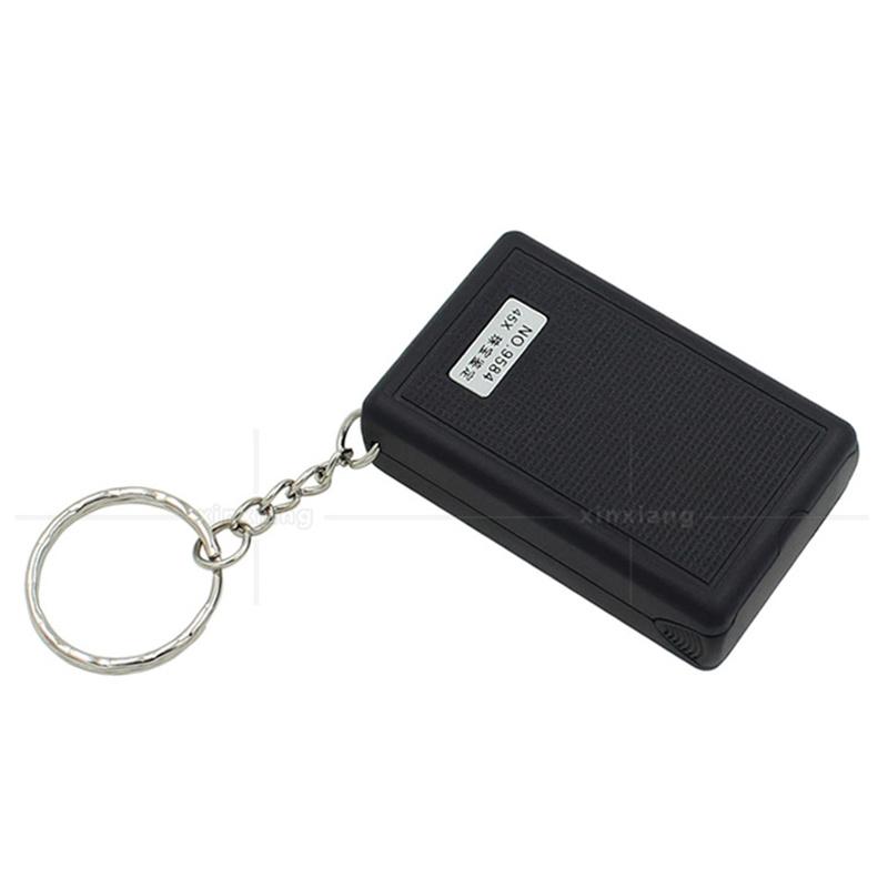 45X Loupe Multi-Purpose Pull-Out Led Light Source Porcelain Jade Jewelry Portable Identification Magnifying Glass Metal Keychain