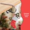 Adjustable Metal Christmas Stocking Hooks - Decorative Fireplace Holiday Accessories