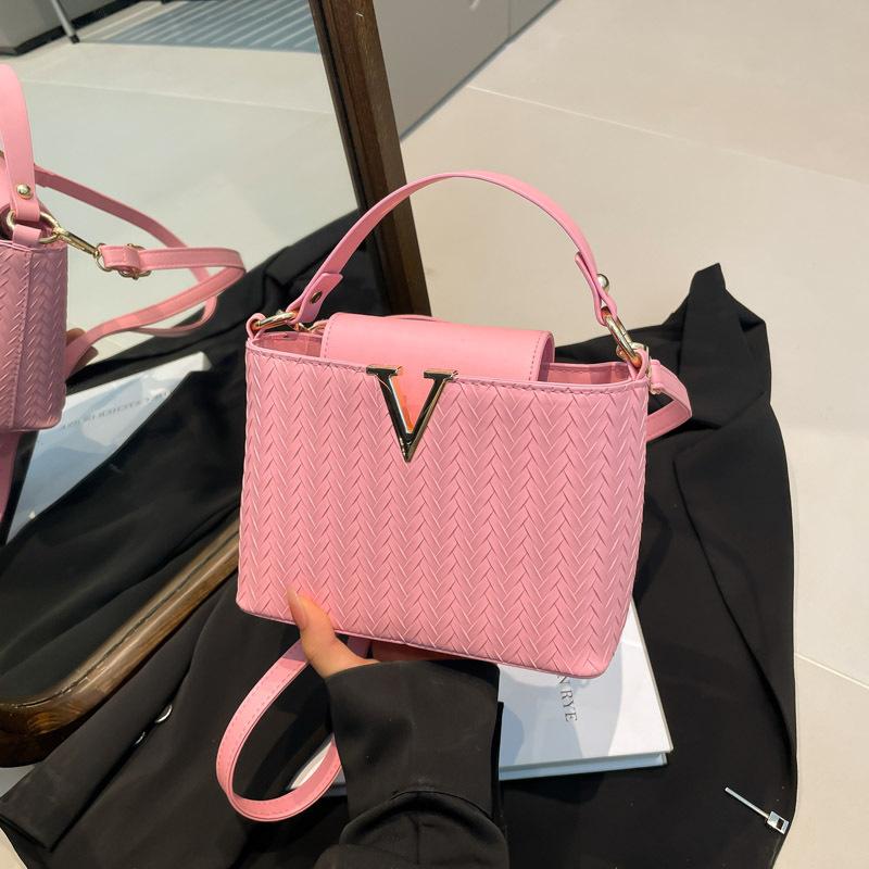 Fashion Texture Summer Large Capacity New Light Luxury Texture Casual Shoulder Crossbody Portable Small Square Bag