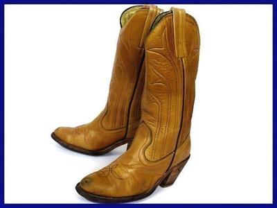 80'ler-90'lar ABD vintage Frye Goodyear welted Pecos botlar 5.5B 22.0-22.5 kahverengi western vintage botlar(KULLANILMIŞ)