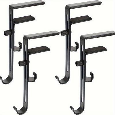 2Pcs/4Pcs Mantel Decorations Hook Up Stocking Hooks for Fireplace Christmas Stockings Holder Xmas Decorate Black Holders Mantle Hanger