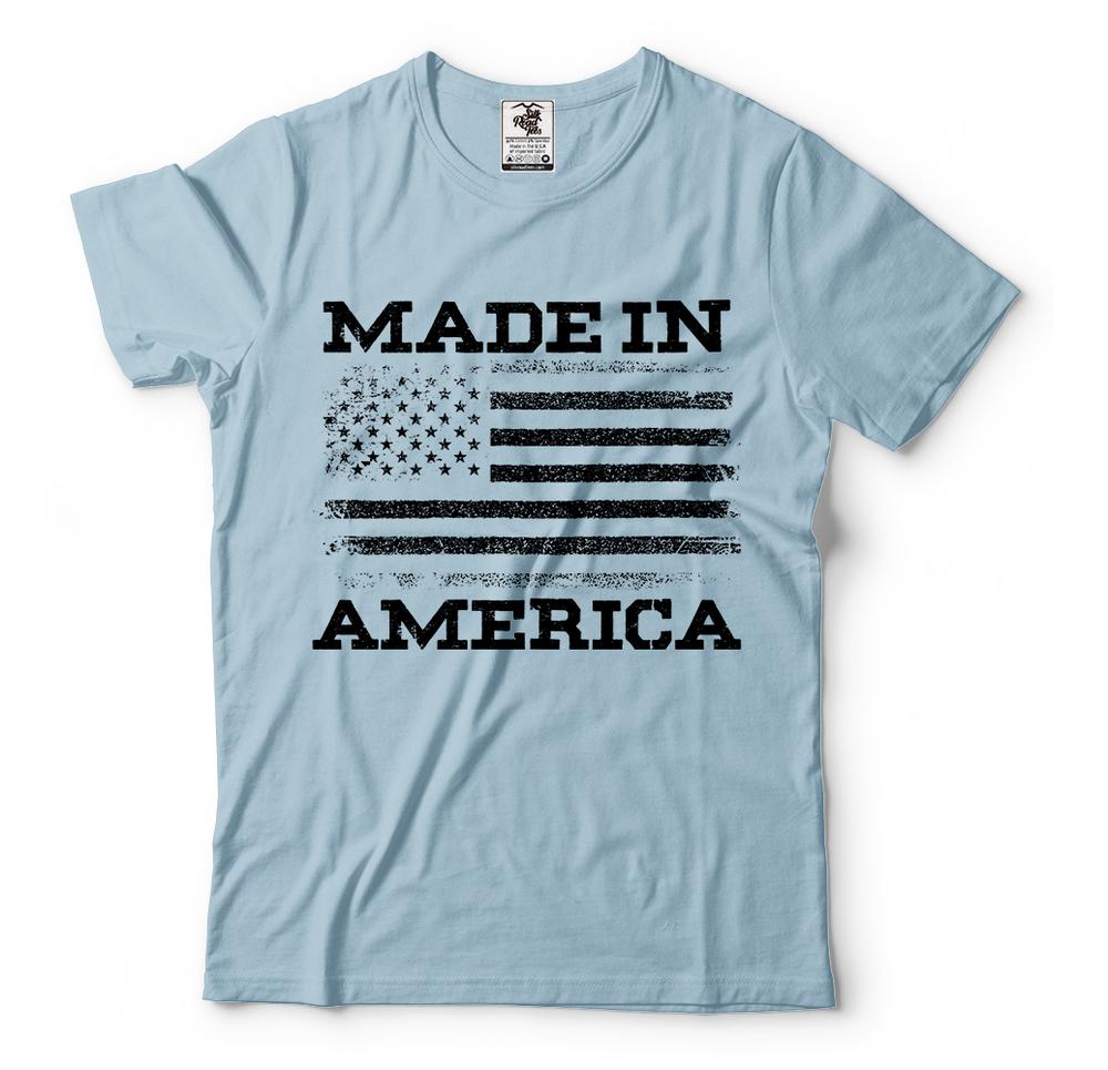 Patriotic t shirts Made In America Vintage USA Flag US Flag Tees 4th Of July