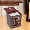 Photo Storage Box Amber Acrylic Sunproof Picture Holder with Magnetic Suction Sliding Cover Dust Photo Display Organizer Box