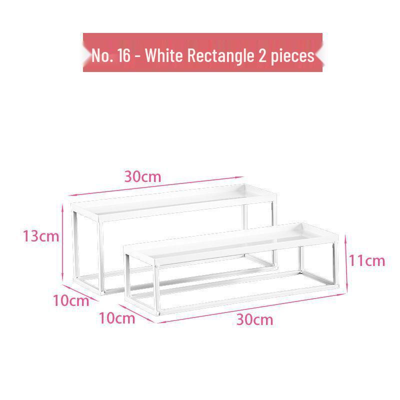 Wrought Iron Cake Stand: White Dessert Table Centerpiece for Weddings and Buffets