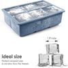 Ice Cube Tray Large Silicone Ice Cube Molds with Removable Lids Large Square Ice Cube Molds Easy Release Reusable BPA Fr
