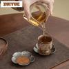 Alloy Rattan Coasters Retro Hot Pad For Coffee Cups Saucer Heat Insulation Placemats Teacup Base For Tea Supplies Decoration