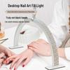 Half-Moon Nail & Beauty Lamp with Stand and Drill Attachments