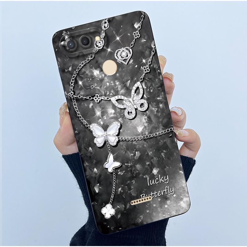 

For Redmi 6 5A 4A 4X Phone Case Fashion Simplicity Floral Soft Silicone Liquid Shockproof Shell Back Cover For Redmi6 Fundas Redmi 4A