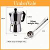 Cafetière Moka en Aluminium Avec Cuillère Pour la Préparation à Domicile et l'Espresso Classique