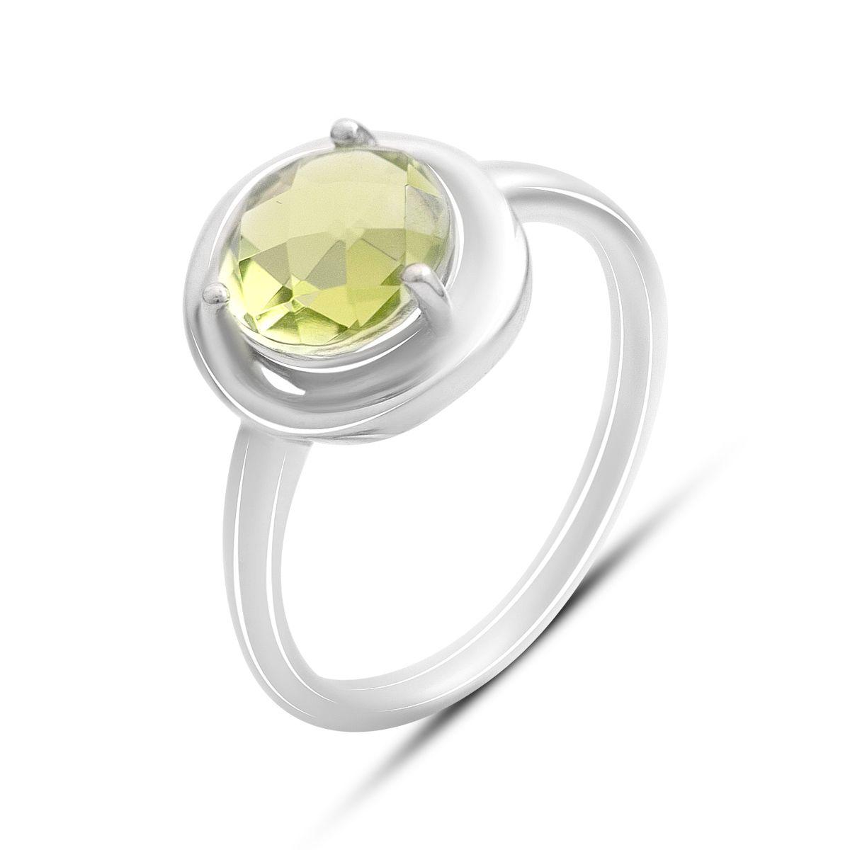 

Silver ring with chrysolite 2.275ct, product weight 3.32 g (2174509) 18 смарагдовий