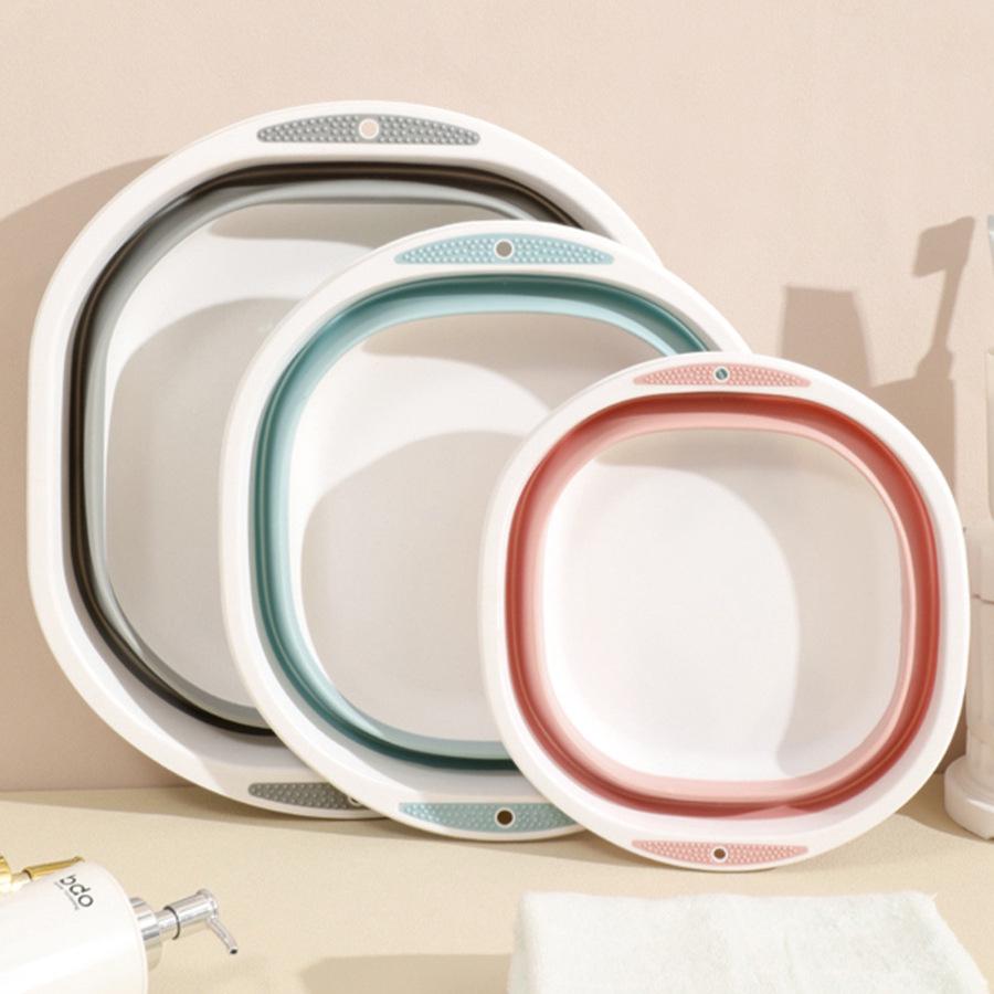 Foldable Newborn Baby Plastic Washbasin - Thick, Portable, Collapsible Laundry Basin for Home Use