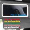 The Text Car Stickers You Are Beautiful Interior Decoration Rear View Mirror Fashion Stickers Creative Sport Pvc Vinyl Decals