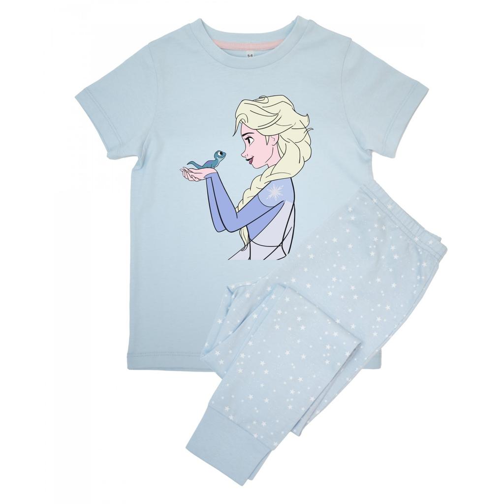 Frozen II Girls Elsa Stars Short-Sleeved Pyjama Set