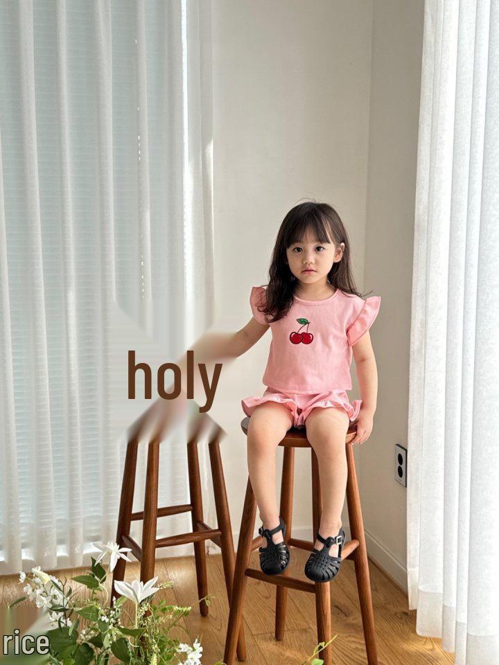 Summer Cherry Blossom Lace Shorts for Girls, Ages 1-8 - Korean Style