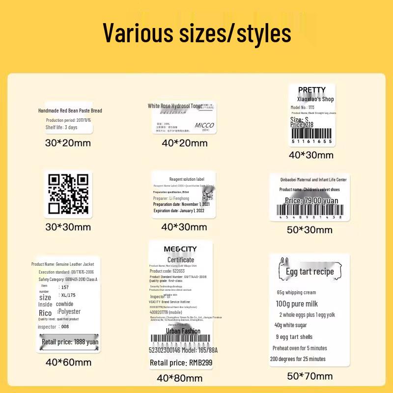 Miao Jia Yi Transparent Thermal Label Stickers