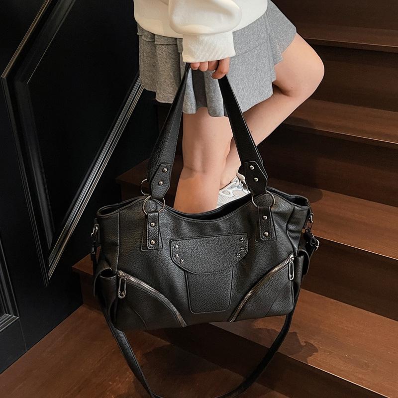 Women's Retro Crossbody Handbag: Fashionable, Versatile, Simple, Commuter-Style, Large Capacity Shoulder Tote