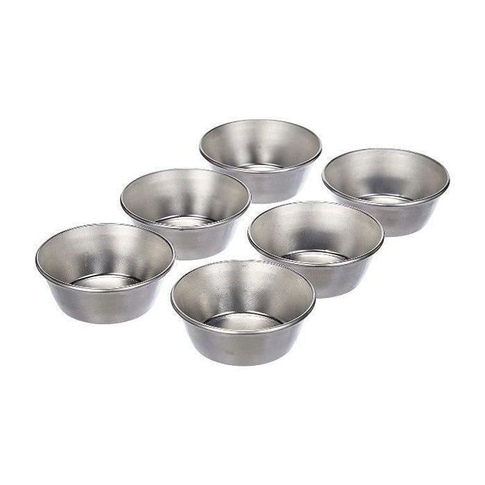 Pastéis De Nata Molds - IBILI - Set of 6 - 7.5 X 2 Cm - Grey - Non-stick